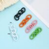 Paint candy colored four section chain, colorful, DIY keychain