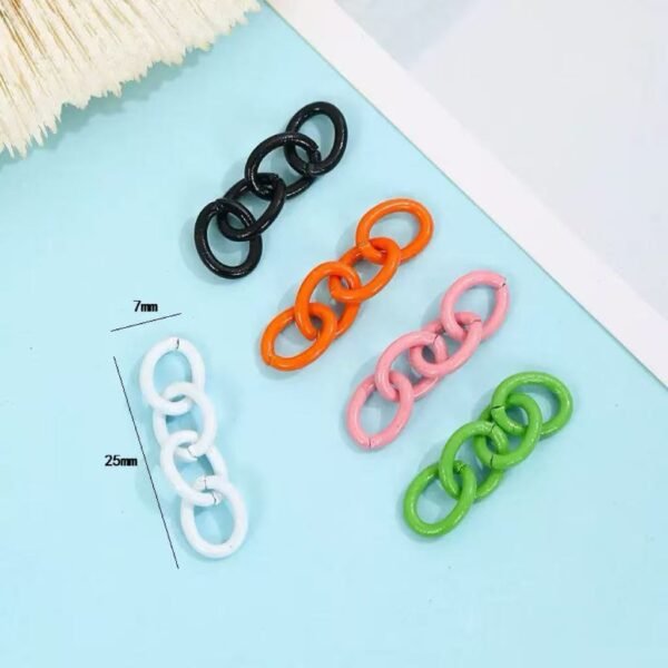 Paint candy colored four section chain, colorful, DIY keychain