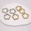Flower shaped spring buckle, high-quality, gold silver, DIY keychain